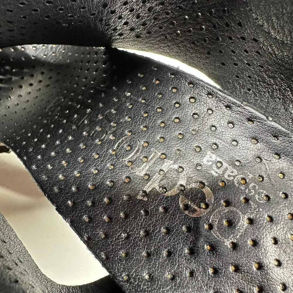Pedro Garcia Petunia Perforated Heeled Sandals Womens Size 39 Black - Picture 9 of 10